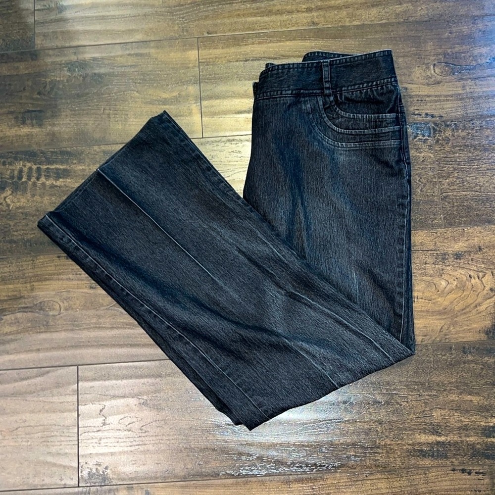 Nicole Miller High Rise Flare Jeans - Black
